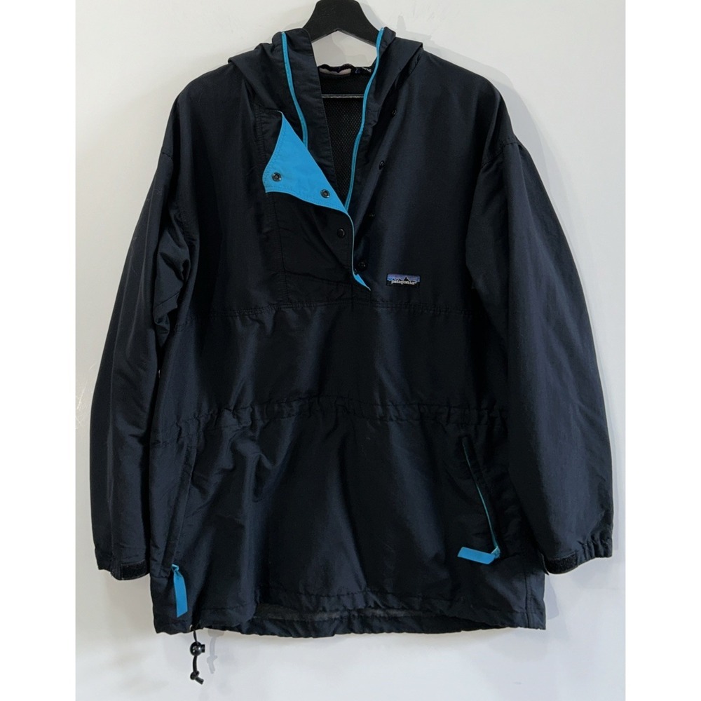 Women's Vtg RARE 90s Patagonia Hooded Anorak Jacket Rain‎ Jacket Sz Large Nylon
